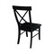 International Concepts Set of 2 X-Back Chairs with Solid Wood Seats, Black Seat, Wood Back, 36.9 W 22.2 in L 22.2 H C46-613P - alternate 4